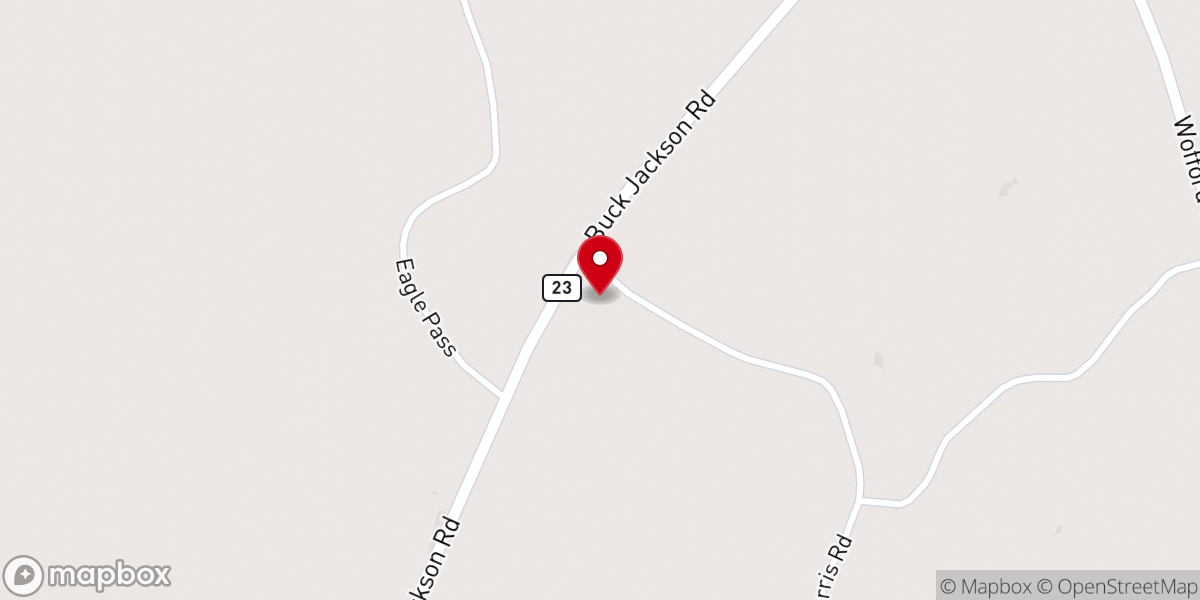 Map showing location of Freewill Chapel