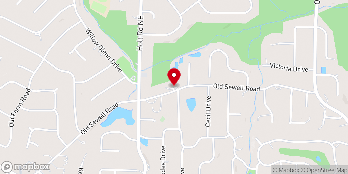Map showing location of First Church of Christ, Scientist, Marietta