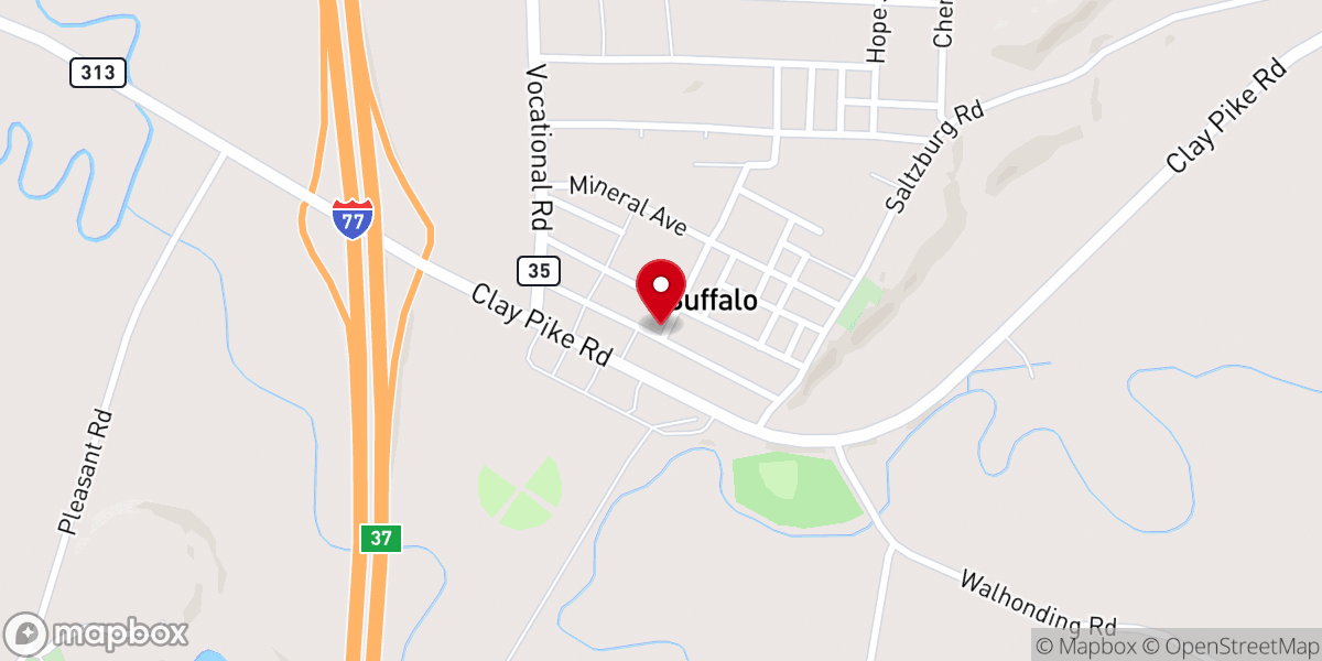 Map showing location of Harmony Lutheran Church