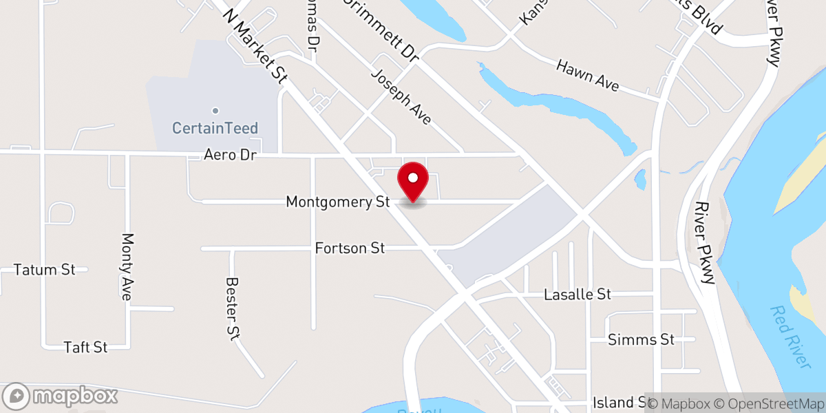 Map showing location of New Birth Baptist Church
