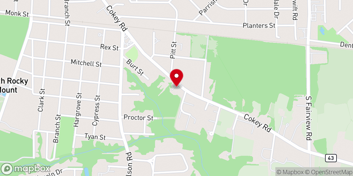Map showing location of Divine Faith Baptist Church