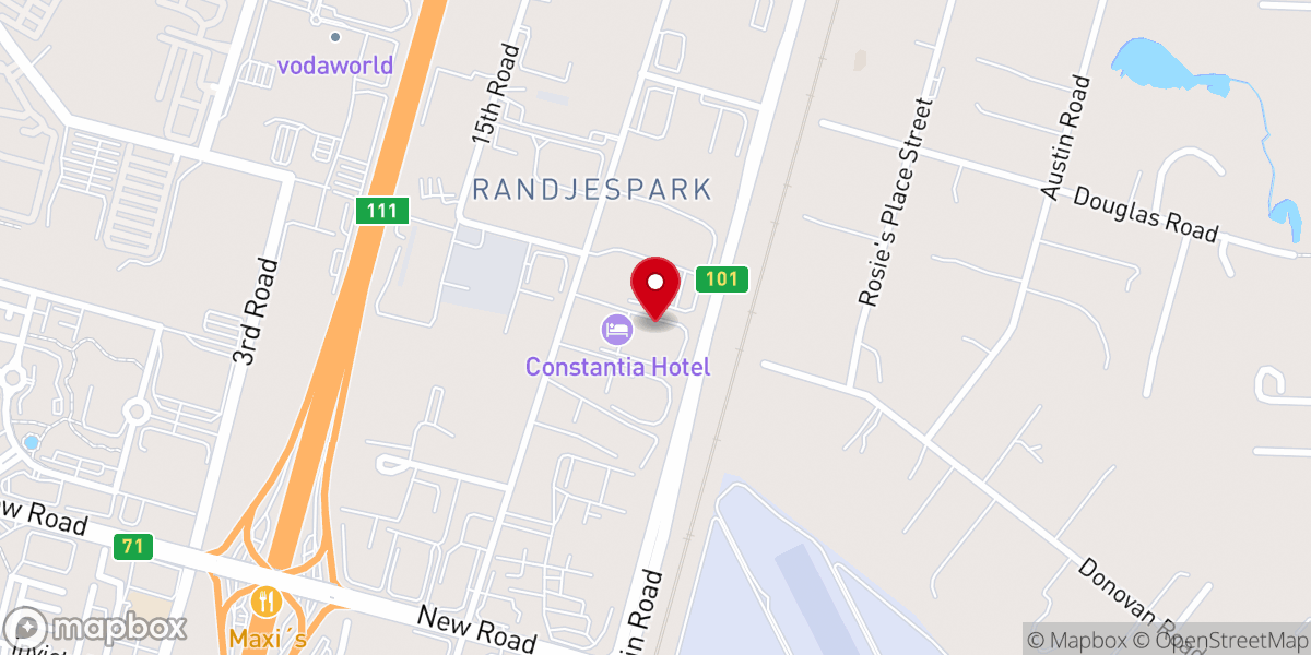 Map showing location of Every Nation Church Midrand
