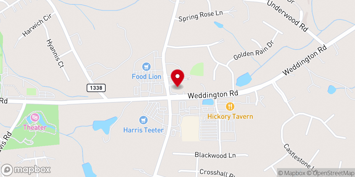 Map showing location of Siler Presbyterian Church