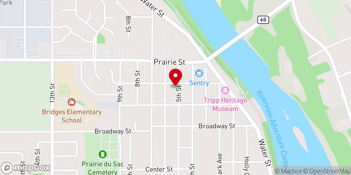 Map showing location of Concordia United Methodist Church