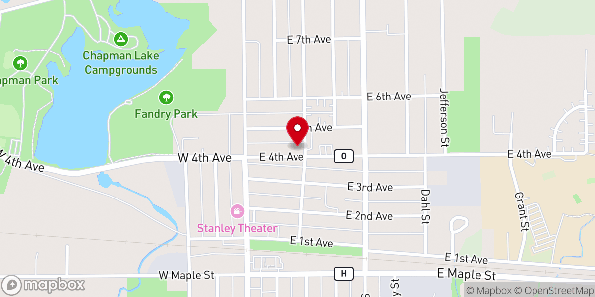 Map showing location of Our Saviour's Lutheran Church