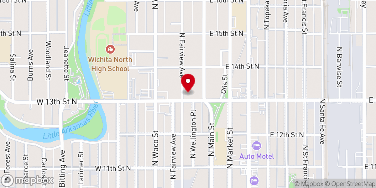Map showing location of Mount Zion Baptist Church