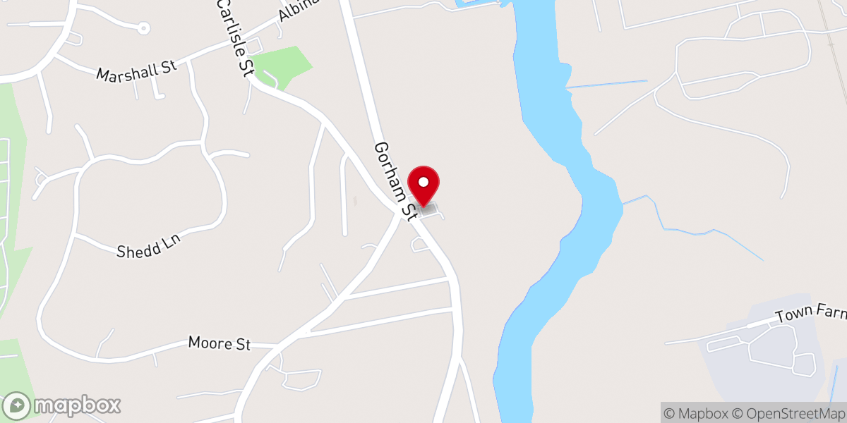 Map showing location of Chelmsford Bible Church