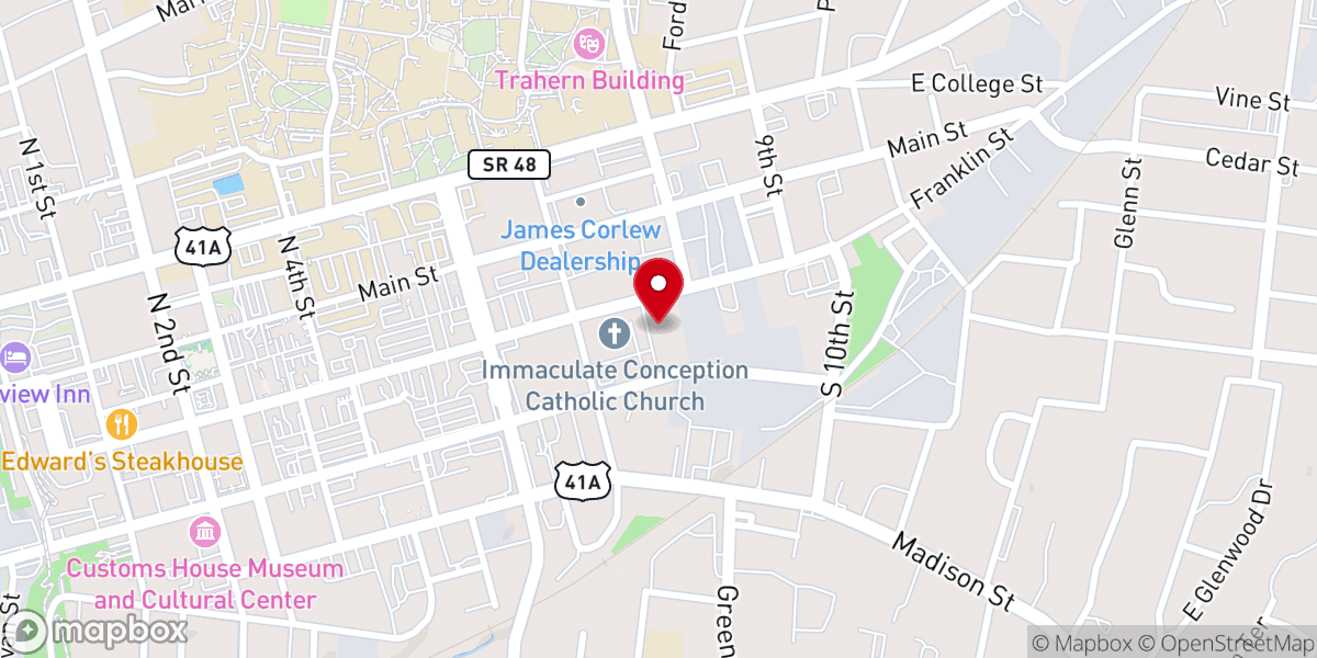 Map showing location of Immaculate Conception Preschool