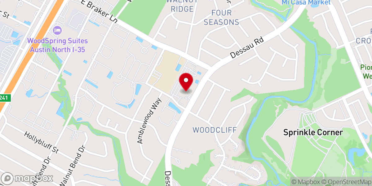 Map showing location of Austin Chinese Church