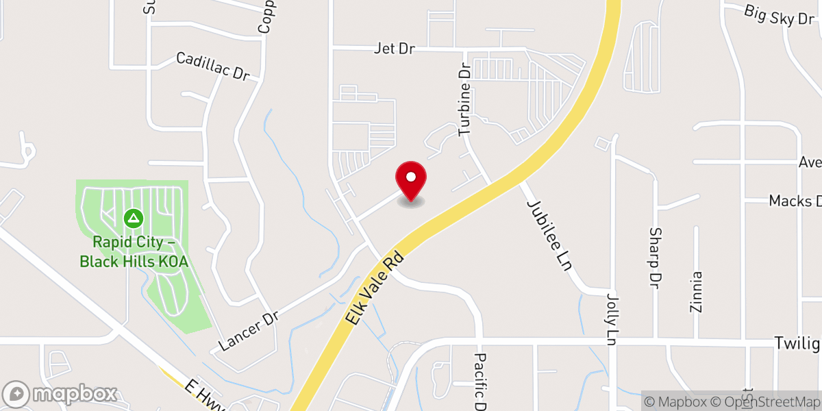 Map showing location of Rapid City Seventh-day Adventist Church