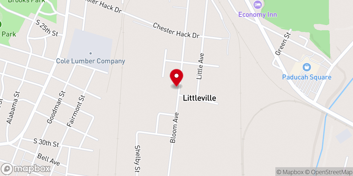 Map showing location of Grace Baptist Church