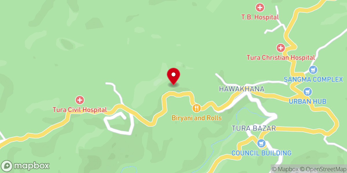 Map showing location of Hawakhana Baptist Church