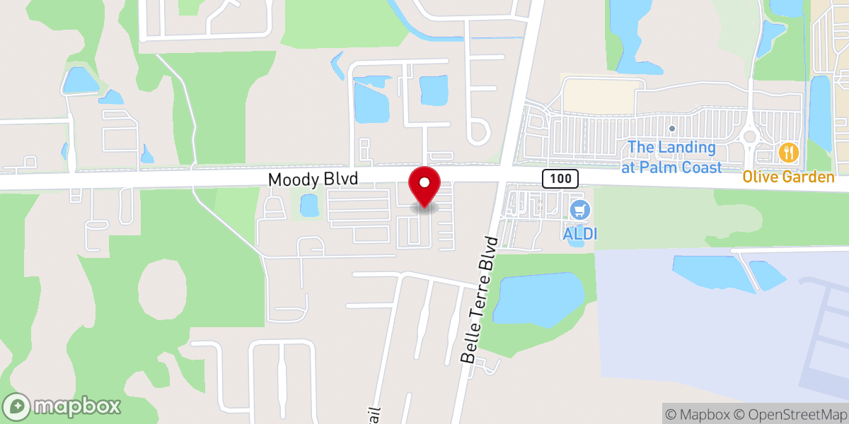 Map showing location of 4721 E moody Blvd Bunnell fl 32110
