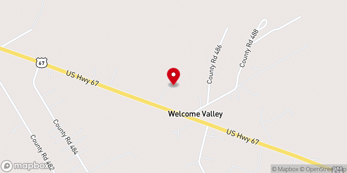 Map showing location of Cowboy Church of Erath County