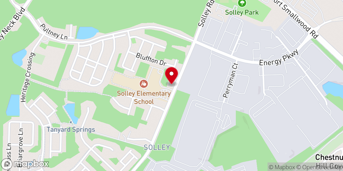 Map showing location of Solley United Methodist Church