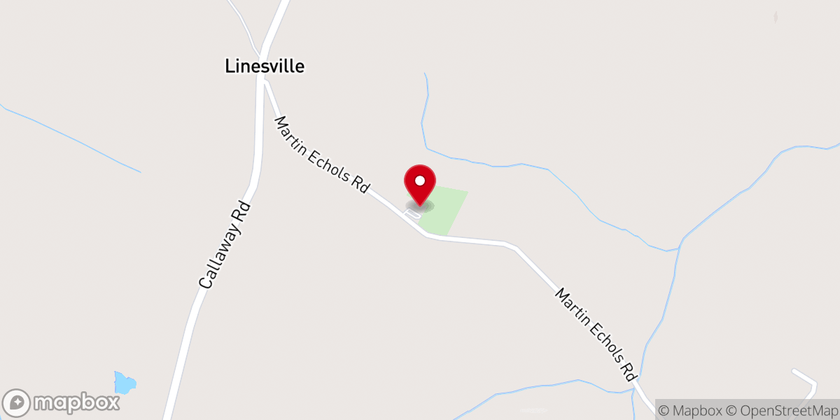 Map showing location of Lyonsville Baptist Church