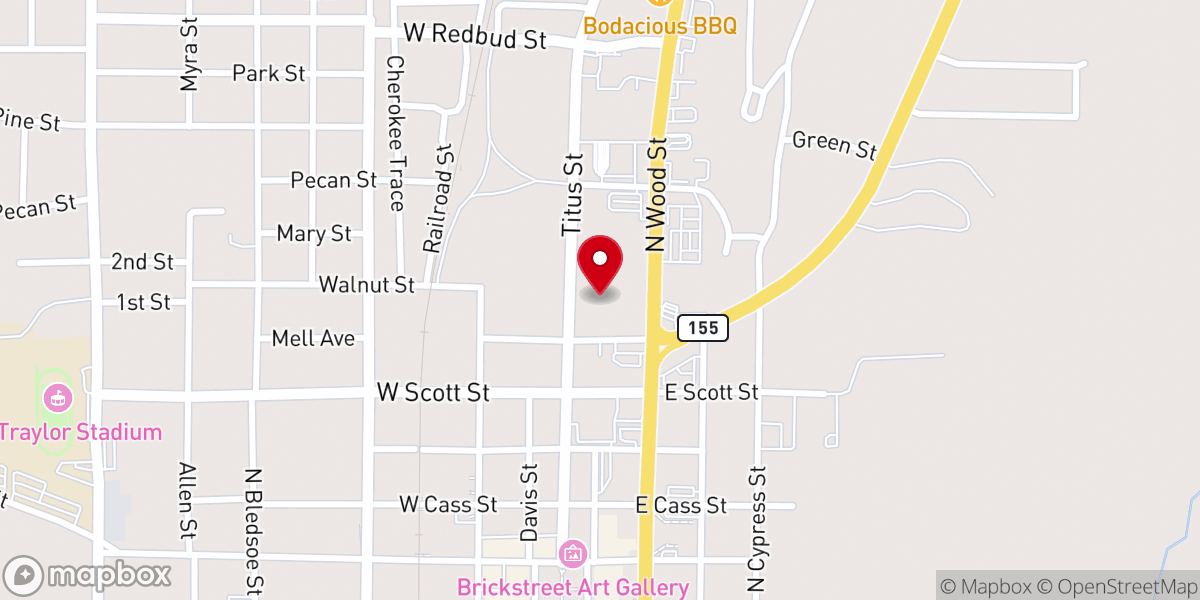 Map showing location of Gilmer Nursing & Rehabilitation