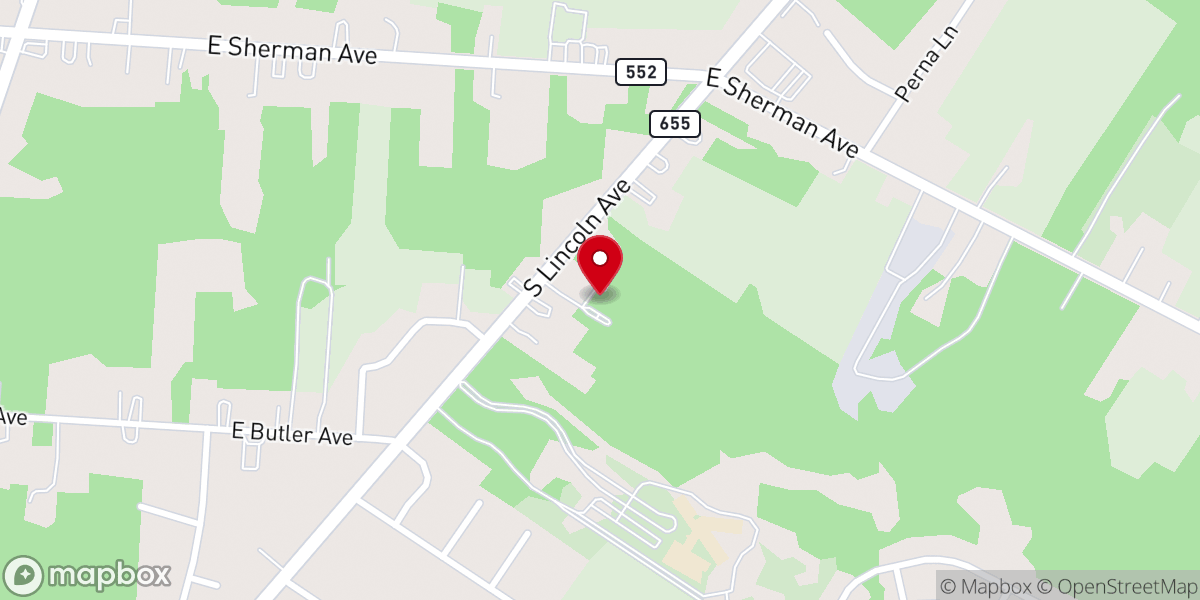 Map showing location of Trinity Bible Church