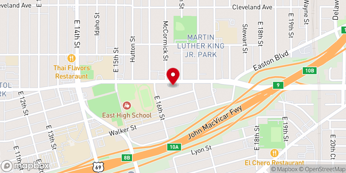Map showing location of Christ Apostolic Temple