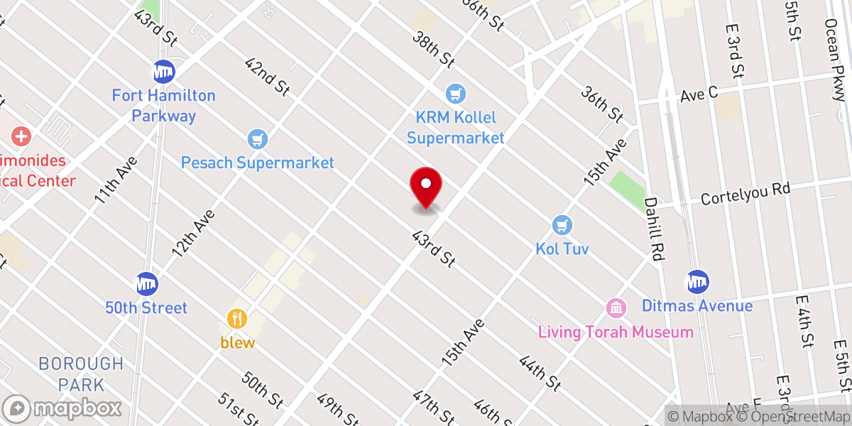 Map showing location of Bais Simcha