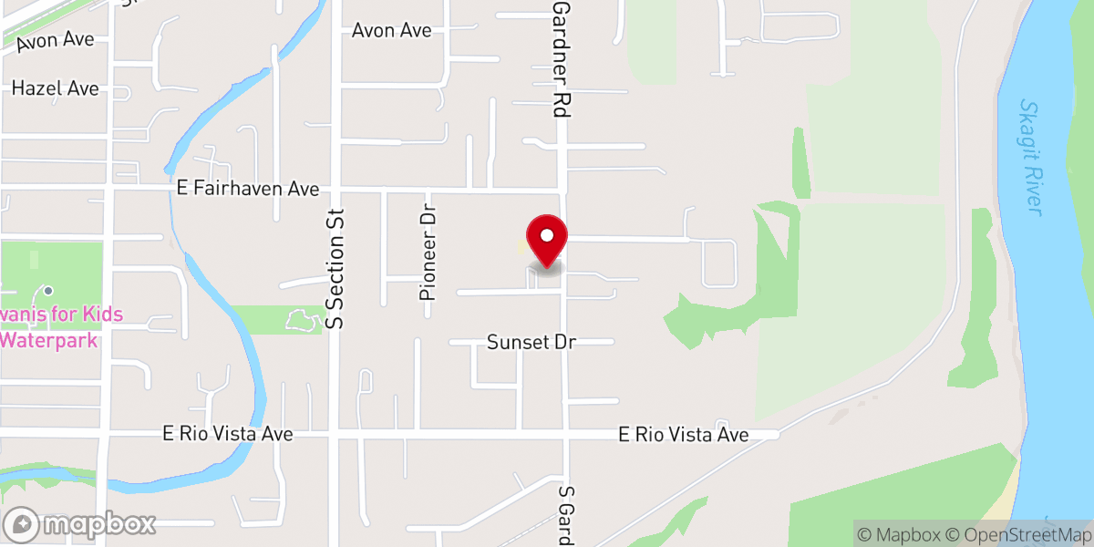 Map showing location of Skagit Valley Church of Christ