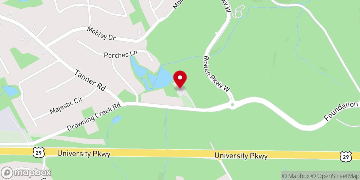 Map showing location of New Rock Springs Baptist Church