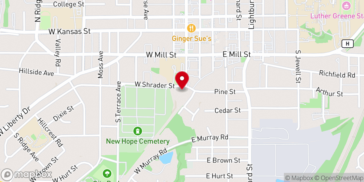 Map showing location of Humphrey Temple
