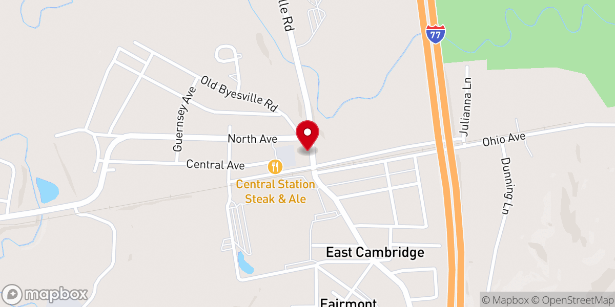 Map showing location of East Cambridge Church-Christ