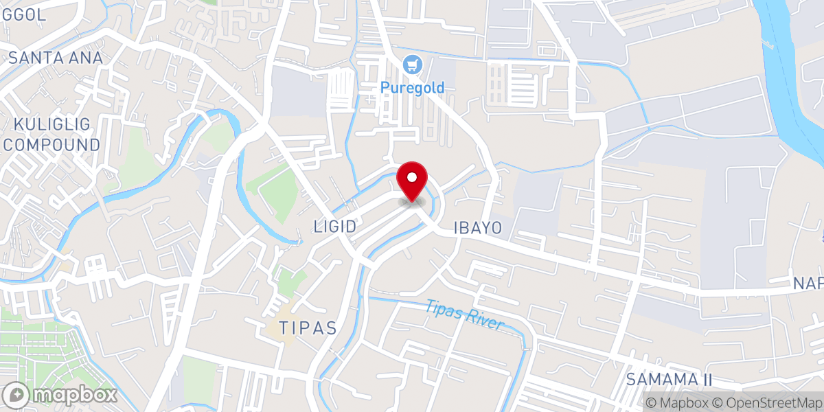 Map showing location of Tipas Unida Church (UCC-TIPAS)