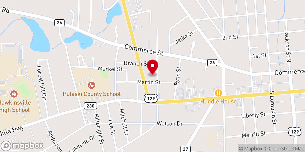 Map showing location of Christian friends baptist church