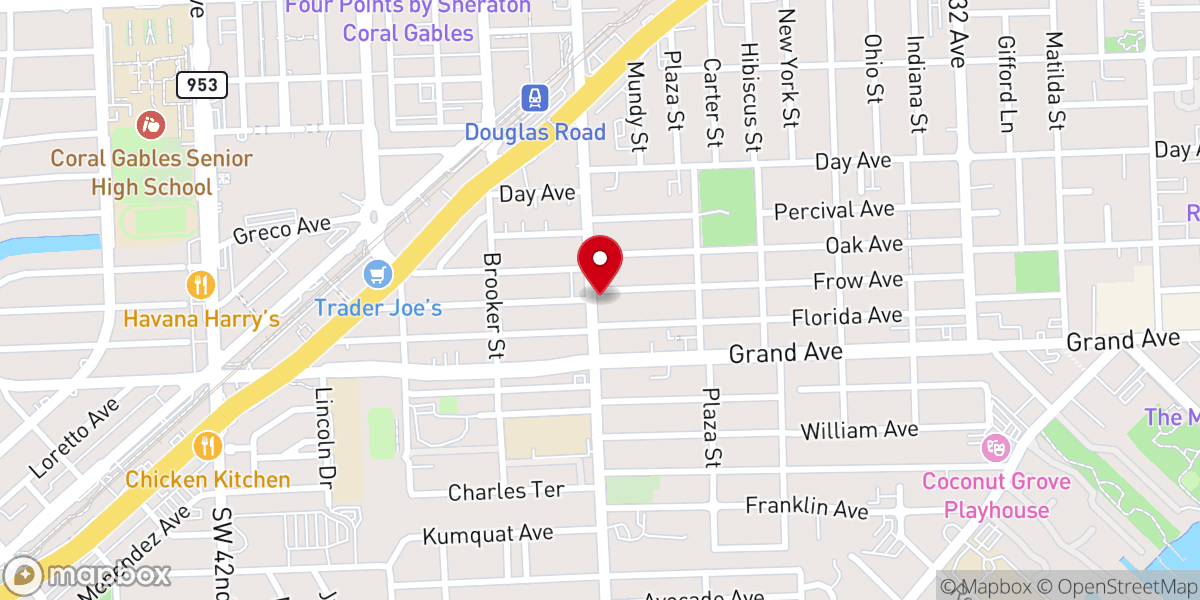 Map showing location of Coconut Grove Church of Christ