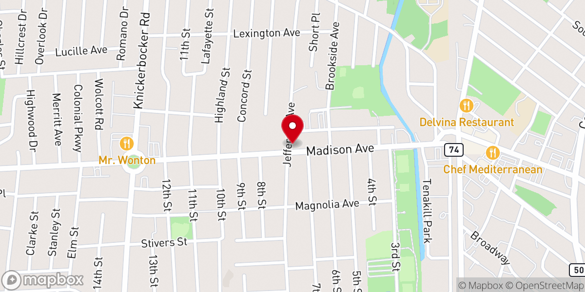 Map showing location of St. Therese of Lisieux Parish Offices