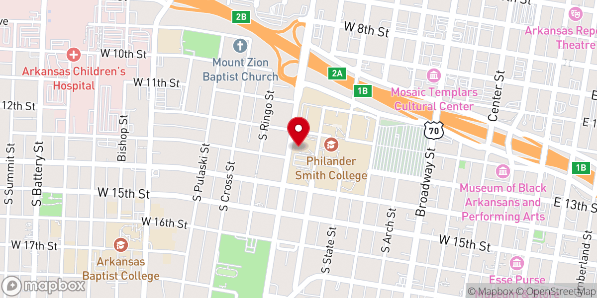 Map showing location of Arkansas Conference of the United Methodist Church