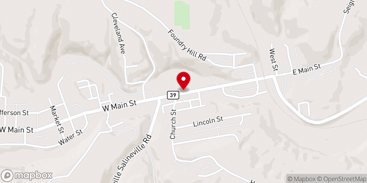 Map showing location of Salineville Mayor