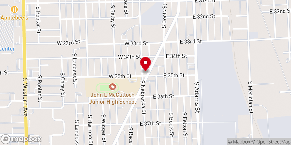 Map showing location of Allen Temple AME Church Parsonage