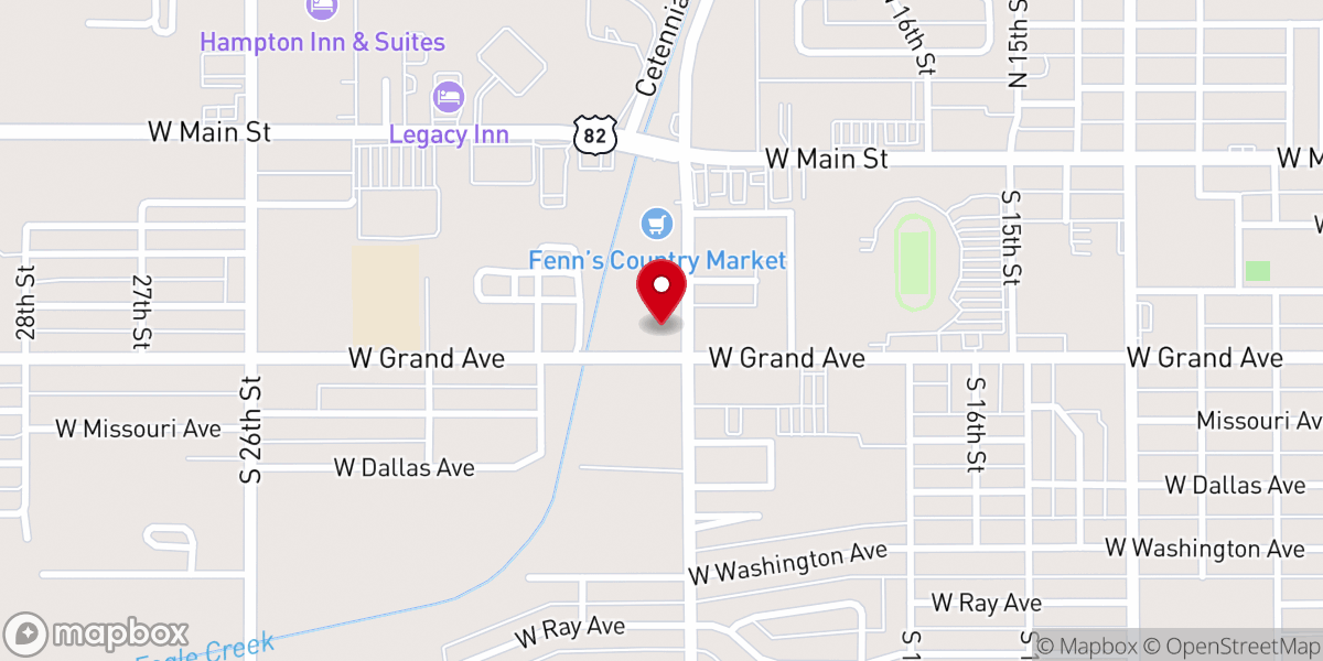 Map showing location of Westside Church of Christ