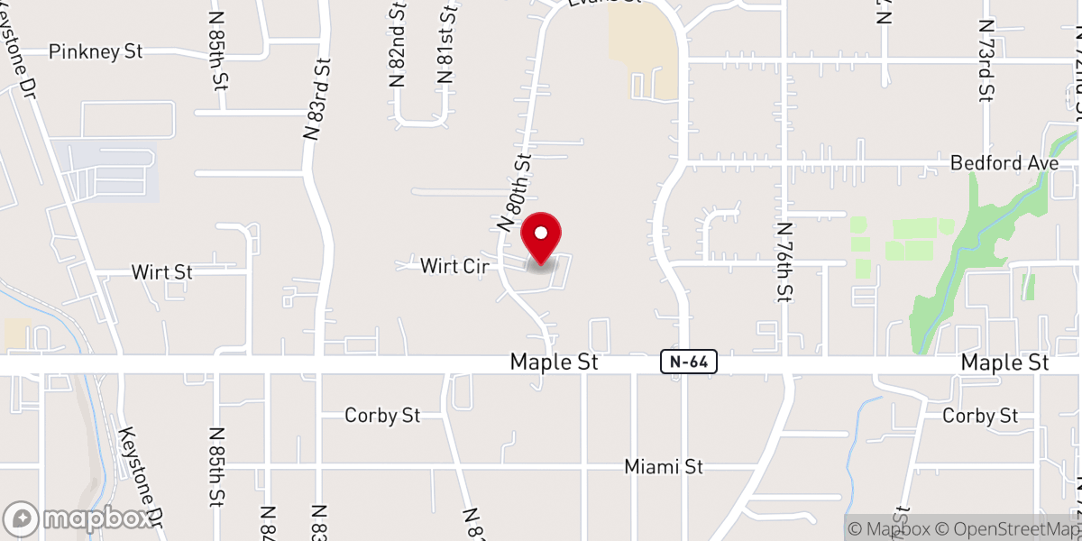 Map showing location of Calvary Chapel of Omaha