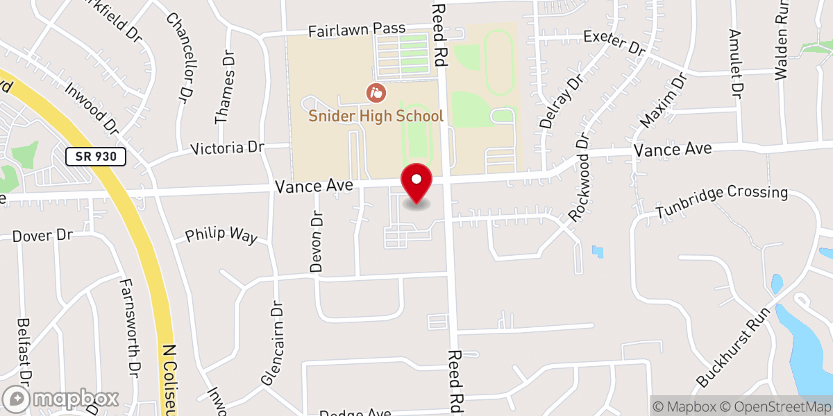 Map showing location of Good Shepherd United Methodist Church