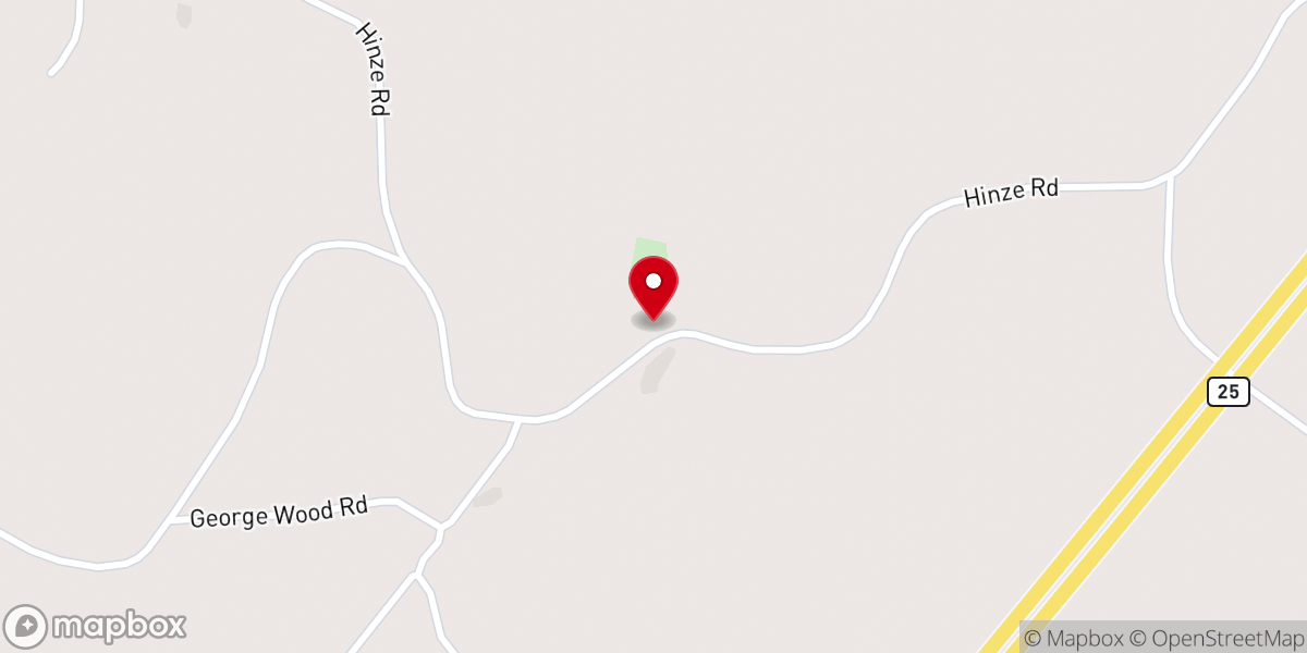 Map showing location of Hopewell United Methodist Church