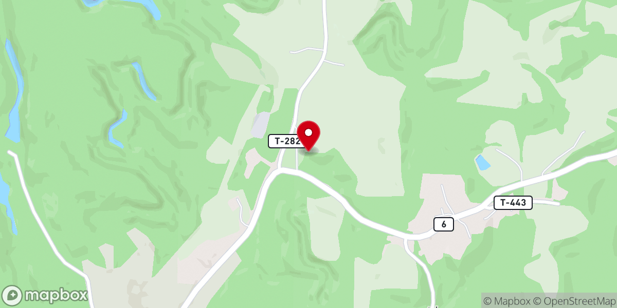 Map showing location of Warner Methodist Church