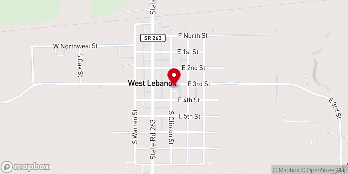 Map showing location of Trinity Presbyterian Church