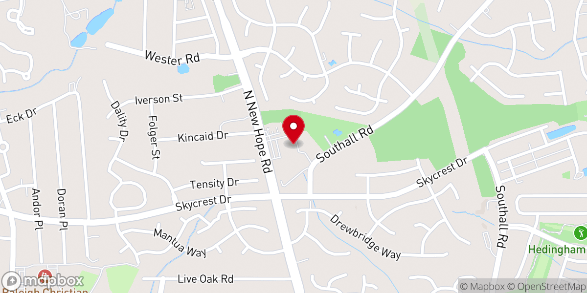 Map showing location of Longview Baptist Church