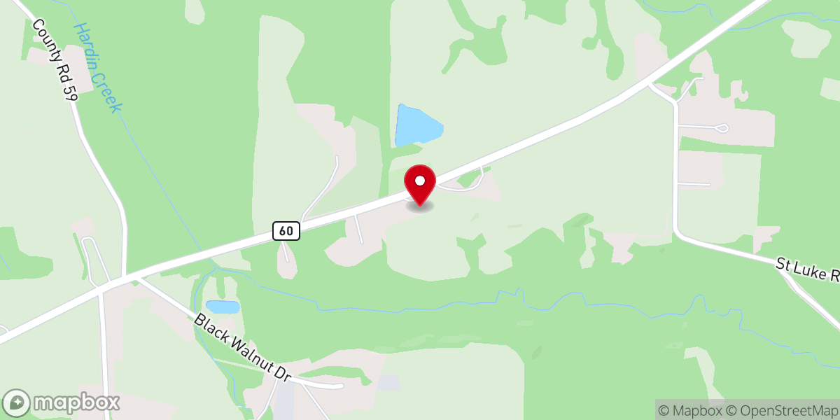 Map showing location of Concord Baptist Church