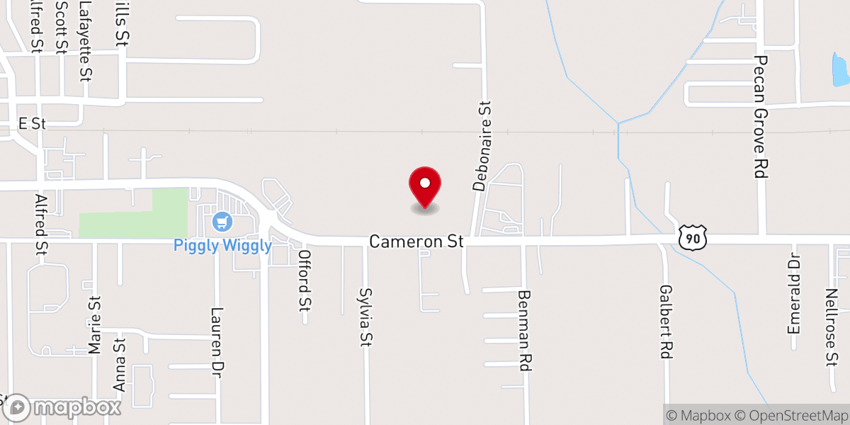 Map showing location of First Baptist Church of Scott