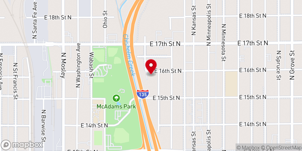 Map showing location of Antioch Baptist Church
