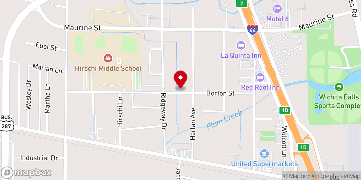Map showing location of Covenant Faith Center