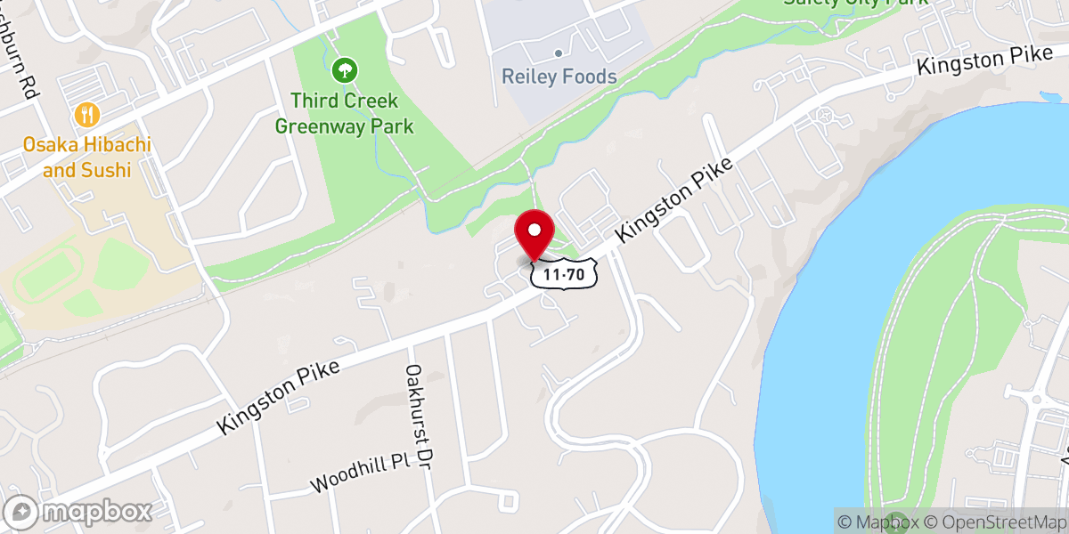 Map showing location of Knoxville First Seventh Day Adventist Church