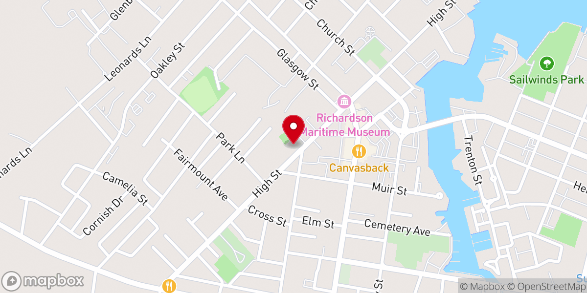 Map showing location of Waugh Chapel United Methodist Church