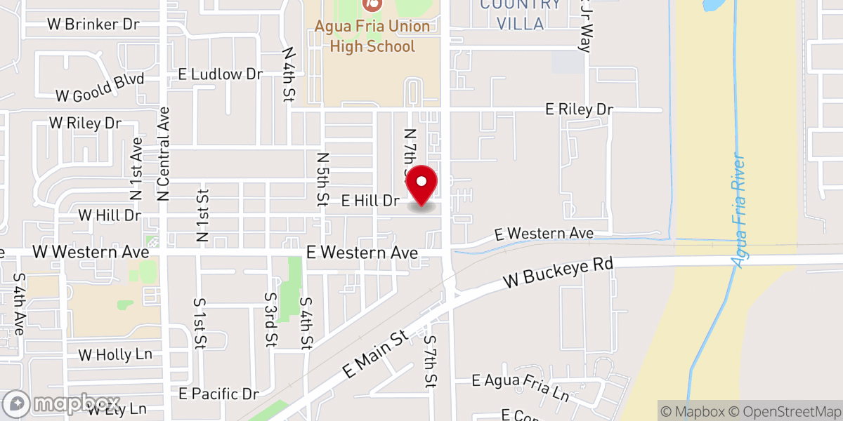 Map showing location of 1st Avondale Apostolic Church