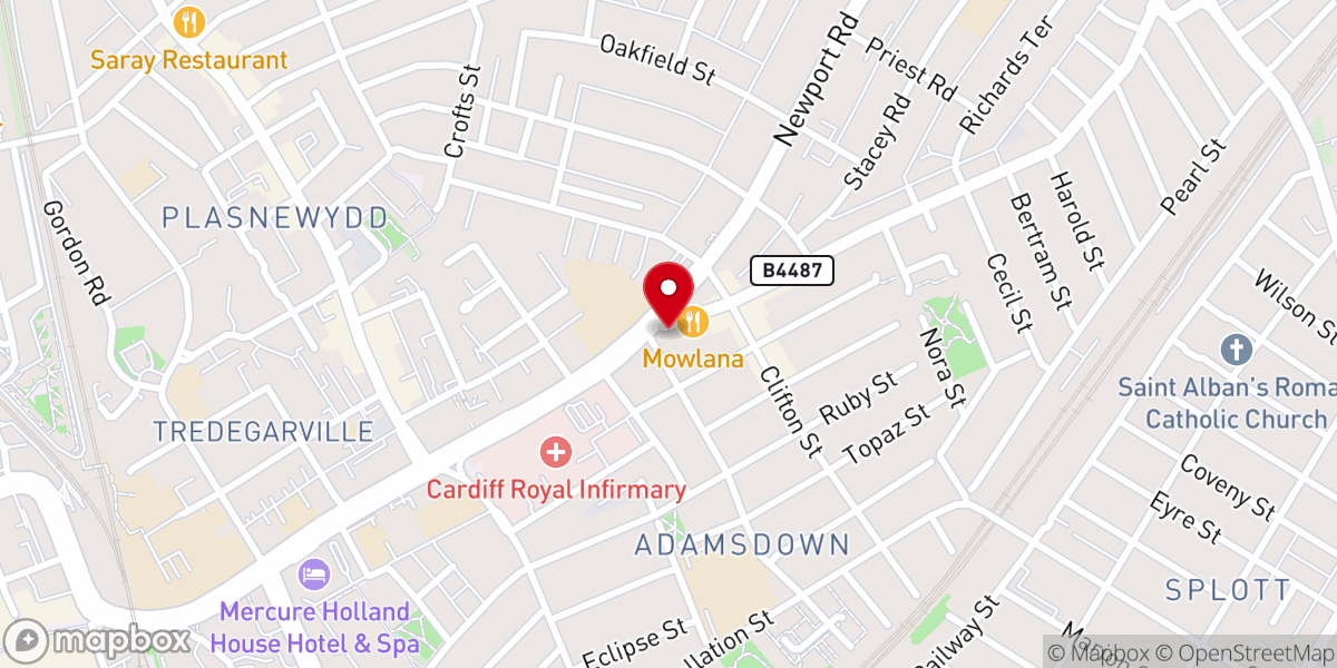 Map showing location of Trinity Centre